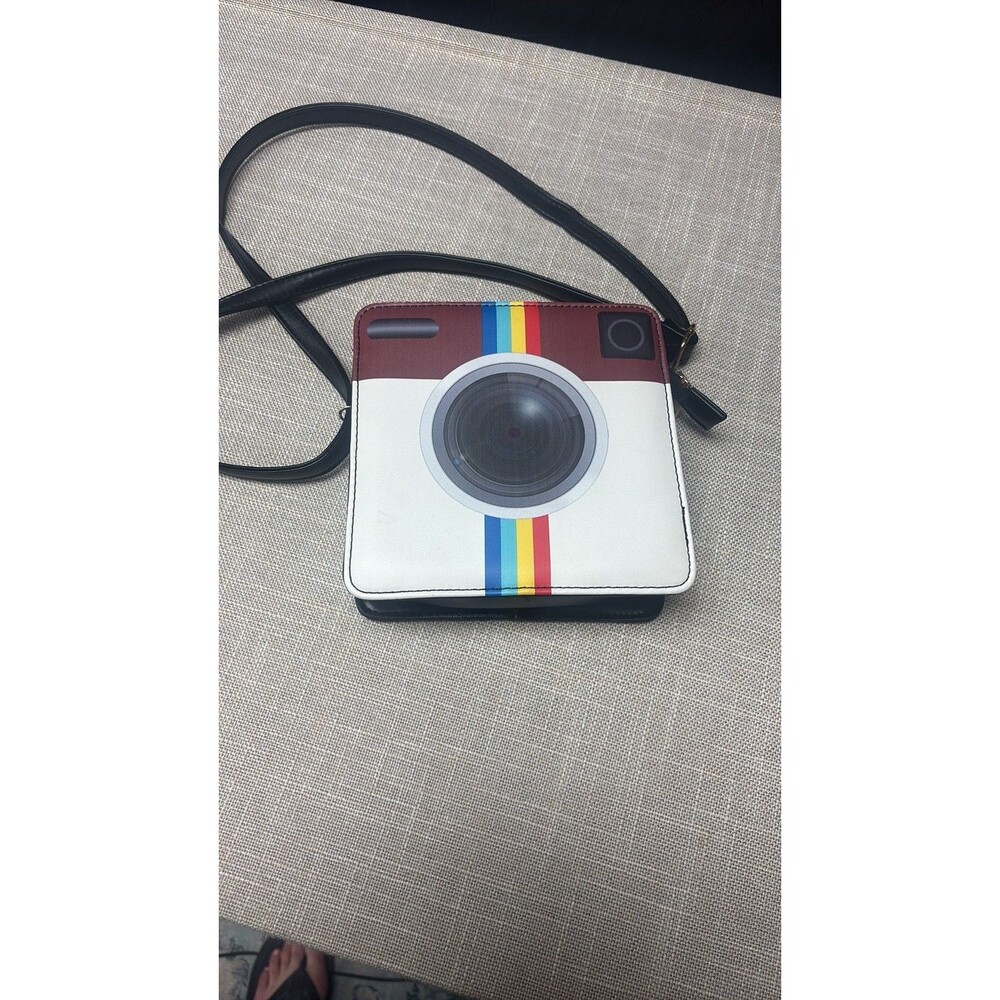 Vintage-Style Instagram Logo Crossbody Camera Bag